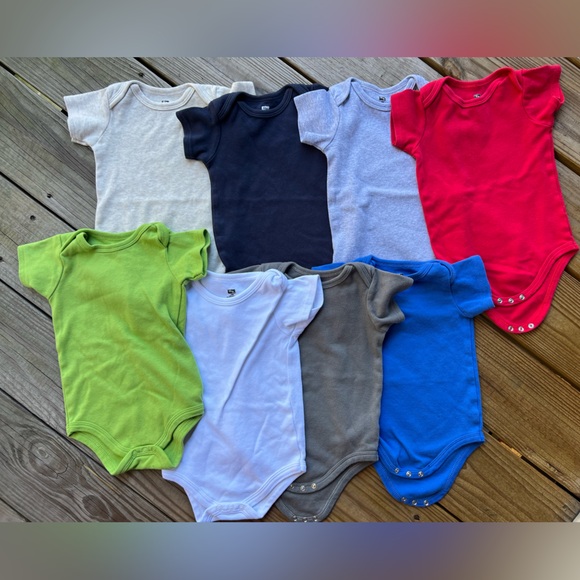 HB Other - 8 HB Infant Baby Toddler Colorful Snap Bodysuit Onesies